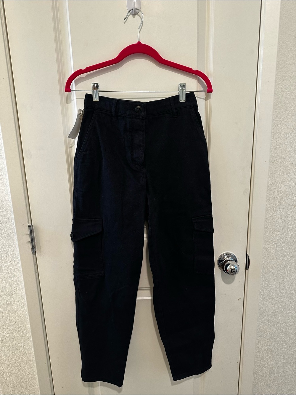 Aritzia Wilfred Black Cargo Trousers with Utility Pockets